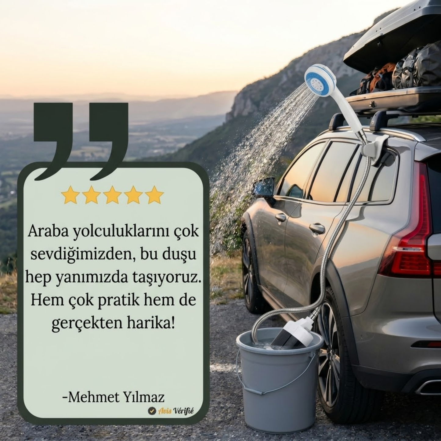 Portatif Taşınabilir Plaj Kamp Duşu